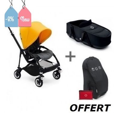 Nouvelle poussette Bugaboo Bee 5 complète, avec nacelle et capote jaune solaire